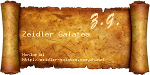 Zeidler Galatea névjegykártya